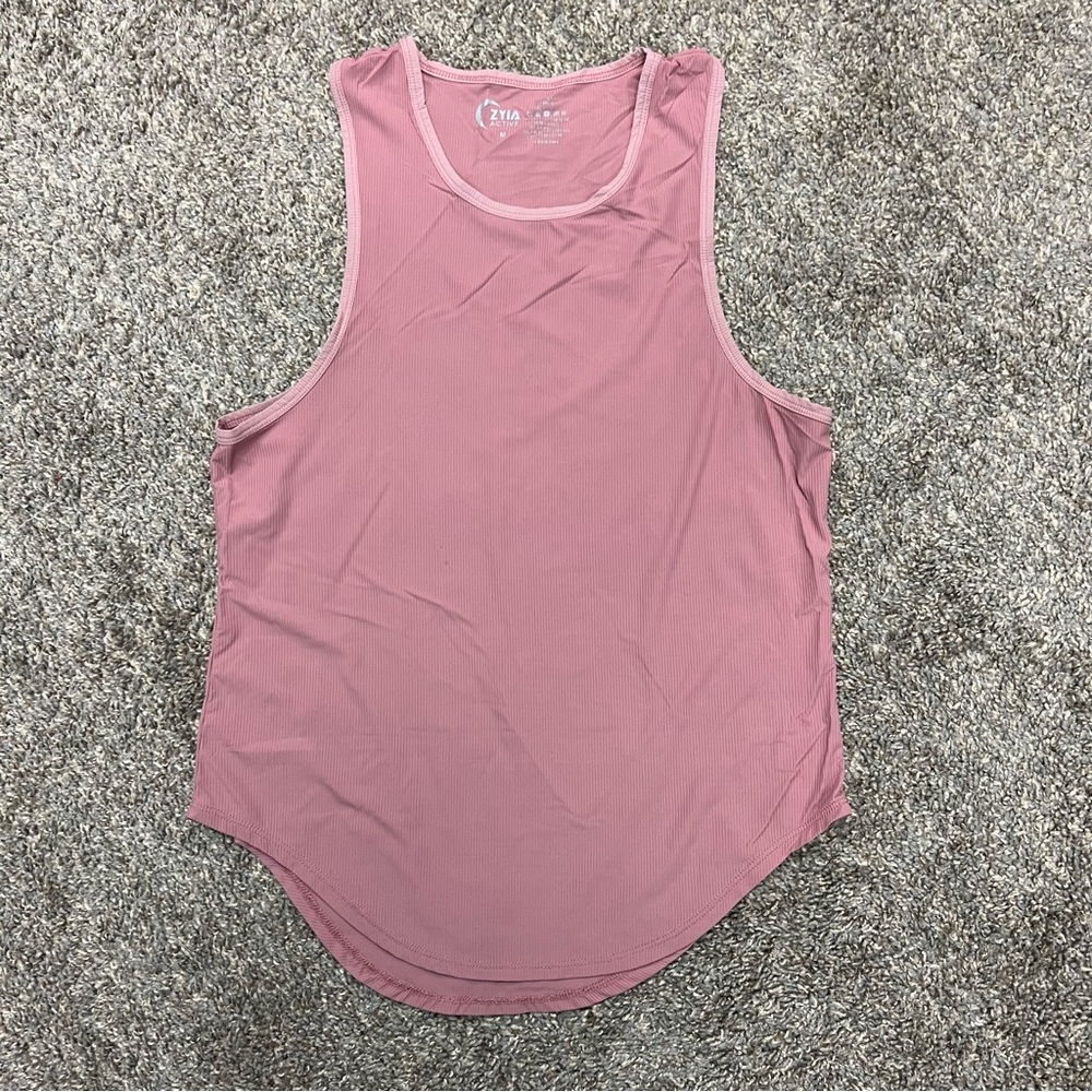 Zyia active tank top womens‎ medium pink stretch activewear